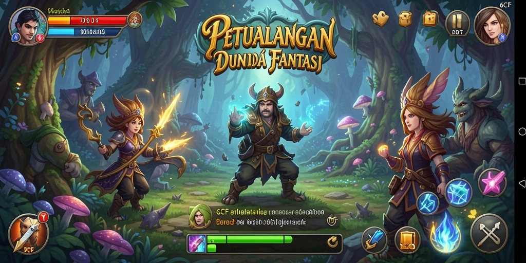 Screenshot gameplay 6CF yang menunjukkan petualangan mendebarkan.