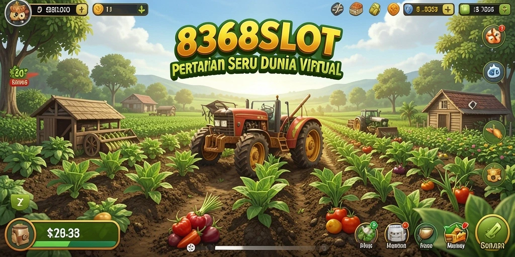 Tampilan gameplay seru dalam pertanian virtual 8368SLOT.