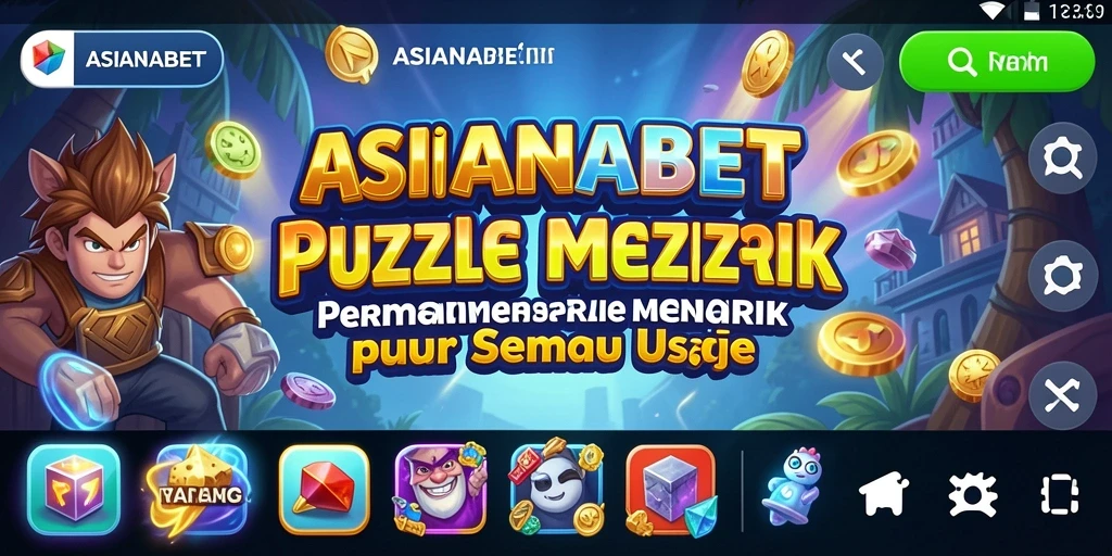 Screenshot gameplay ASIANABET menampilkan berbagai tingkat puzzle yang menantang.
