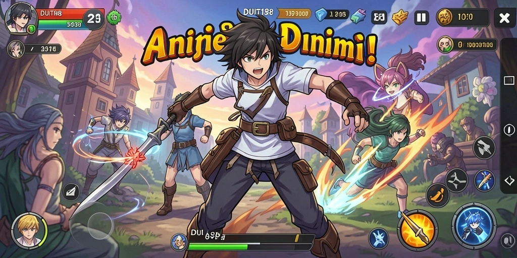 Tampilan aksi seru dengan karakter Anime favorit di DUIT188.