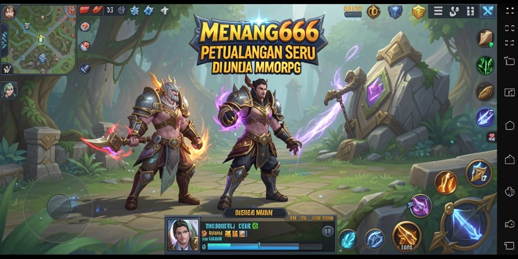 Tangkapan layar MENANG666 menunjukkan aksi seru dalam petualangan MMORPG.