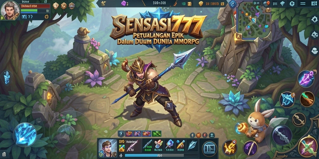Tampilan gameplay SENSASI777 yang menampilkan pertarungan epik dengan grafis menawan.